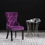 Vidaxl chaises de salle  manger 2 pcs violet velours