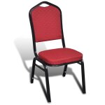 Vidaxl chaises de salle  manger 20 pcs rouge tissu