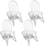 Vidaxl chaises de salle  manger 4 pcs blanc bois d'hva solide