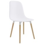 Vidaxl chaises de salle  manger 4 pcs blanc plastique