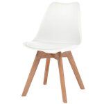 Vidaxl chaises de salle � manger 4 pcs blanc similicuir