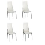 Vidaxl chaises de salle  manger 4 pcs blanc similicuir