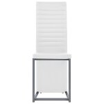 Vidaxl chaises de salle � manger 4 pcs blanc similicuir
