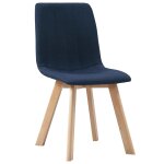 Vidaxl chaises de salle  manger 4 pcs bleu tissu