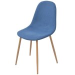 Vidaxl chaises de salle à manger 4 pcs bleu tissu Vidaxl chaises de salle à manger 4 pcs bleu tissu