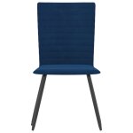 Vidaxl chaises de salle  manger 4 pcs bleu velours