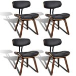 Vidaxl chaises de salle � manger 4 pcs bois courb� et similicuir