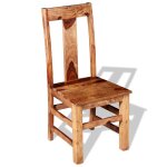 Vidaxl chaise de salle  manger 4 pcs bois massif de sesham