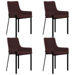 Vidaxl chaises de salle � manger 4 pcs bordeaux tissu