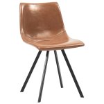 Vidaxl chaises de salle � manger 4 pcs cognac similicuir