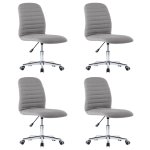 Vidaxl chaises de salle  manger 4 pcs gris clair tissu