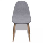 Vidaxl chaises de salle  manger 4 pcs gris clair tissu