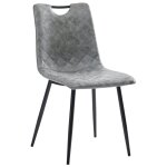 Vidaxl chaises de salle  manger 4 pcs gris fonc similicuir