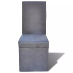 Vidaxl chaises de salle à manger 4 pcs gris foncé tissu Vidaxl chaises de salle à manger 4 pcs gris foncé tissu