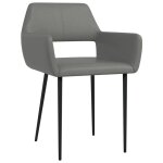 Vidaxl chaises de salle  manger 4 pcs gris similicuir