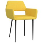 Vidaxl chaises de salle  manger 4 pcs jaune tissu