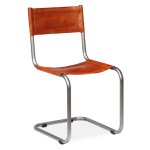 Vidaxl chaises de salle  manger 4 pcs marron cuir vritable