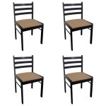 Vidaxl chaises de salle  manger 4 pcs marron hva solide et velours