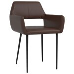 Vidaxl chaises de salle  manger 4 pcs marron similicuir