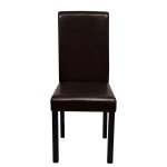 Vidaxl chaises de salle  manger 4 pcs marron similicuir
