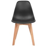 Vidaxl chaises de salle  manger 4 pcs noir plastique