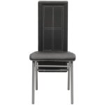 Vidaxl chaises de salle  manger 4 pcs noir similicuir