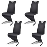 Vidaxl chaises de salle à manger 4 pcs noir similicuir Vidaxl chaises de salle à manger 4 pcs noir similicuir