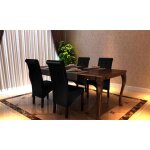 Vidaxl chaises de salle  manger 4 pcs noir similicuir