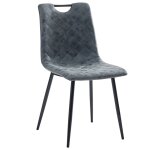 Vidaxl chaises de salle  manger 4 pcs noir similicuir