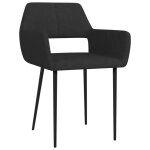 Vidaxl chaises de salle  manger 4 pcs noir tissu