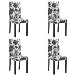 Vidaxl chaises de salle � manger 4 pcs noir tissu