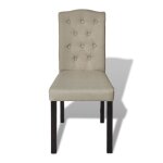 Vidaxl chaises de salle  manger 4 pcs poil de chameau tissu