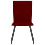 Vidaxl chaises de salle  manger 4 pcs rouge bordeaux velours