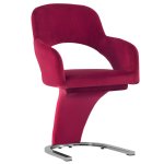 Vidaxl chaises de salle  manger 4 pcs rouge bordeaux velours