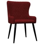 Vidaxl chaises de salle  manger 4 pcs rouge velours