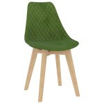 Vidaxl chaises de salle  manger 4 pcs vert clair velours