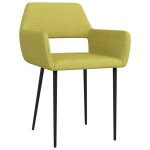 Vidaxl chaises de salle  manger 4 pcs vert tissu