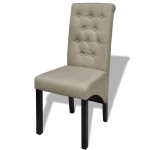 Vidaxl chaises de salle à manger 6 pcs beige tissu Vidaxl chaises de salle à manger 6 pcs beige tissu