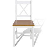 Vidaxl chaises de salle à manger 6 pcs blanc pinède Vidaxl chaises de salle à manger 6 pcs blanc pinède