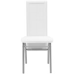Vidaxl chaises de salle � manger 6 pcs blanc similicuir