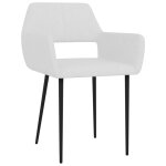 Vidaxl chaises de salle  manger 6 pcs blanc tissu