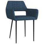 Vidaxl chaises de salle  manger 6 pcs bleu tissu