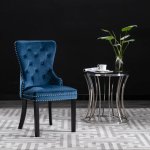 Vidaxl chaises de salle  manger 6 pcs bleu velours