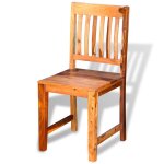 Vidaxl chaise de salle  manger 6 pcs bois massif de sesham
