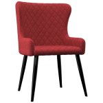 Vidaxl chaises de salle à manger 6 pcs bordeaux tissu Vidaxl chaises de salle à manger 6 pcs bordeaux tissu
