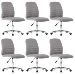 Vidaxl chaises de salle  manger 6 pcs gris clair tissu