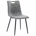 Vidaxl chaises de salle  manger 6 pcs gris fonc similicuir