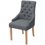 Vidaxl chaises de salle  manger 6 pcs gris fonc tissu