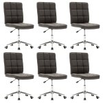 Vidaxl chaises de salle à manger 6 pcs gris foncé tissu Vidaxl chaises de salle à manger 6 pcs gris foncé tissu