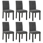 Vidaxl chaises de salle  manger 6 pcs gris fonc velours